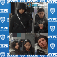 These suspects are wanted for robbing a man on the F train in Brooklyn.