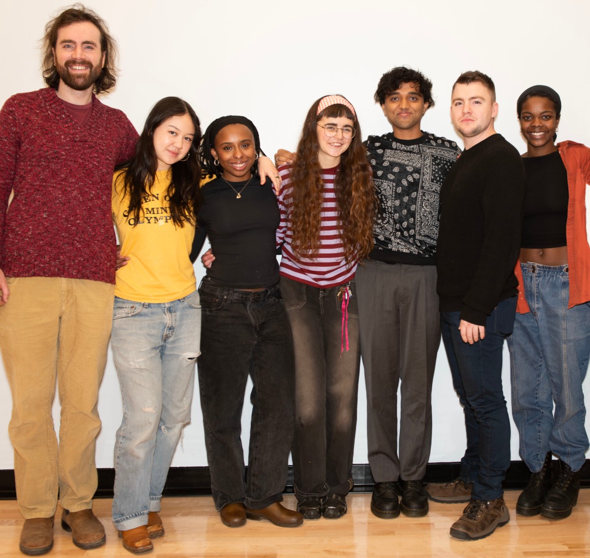 The cast of the production "Grief Camp."