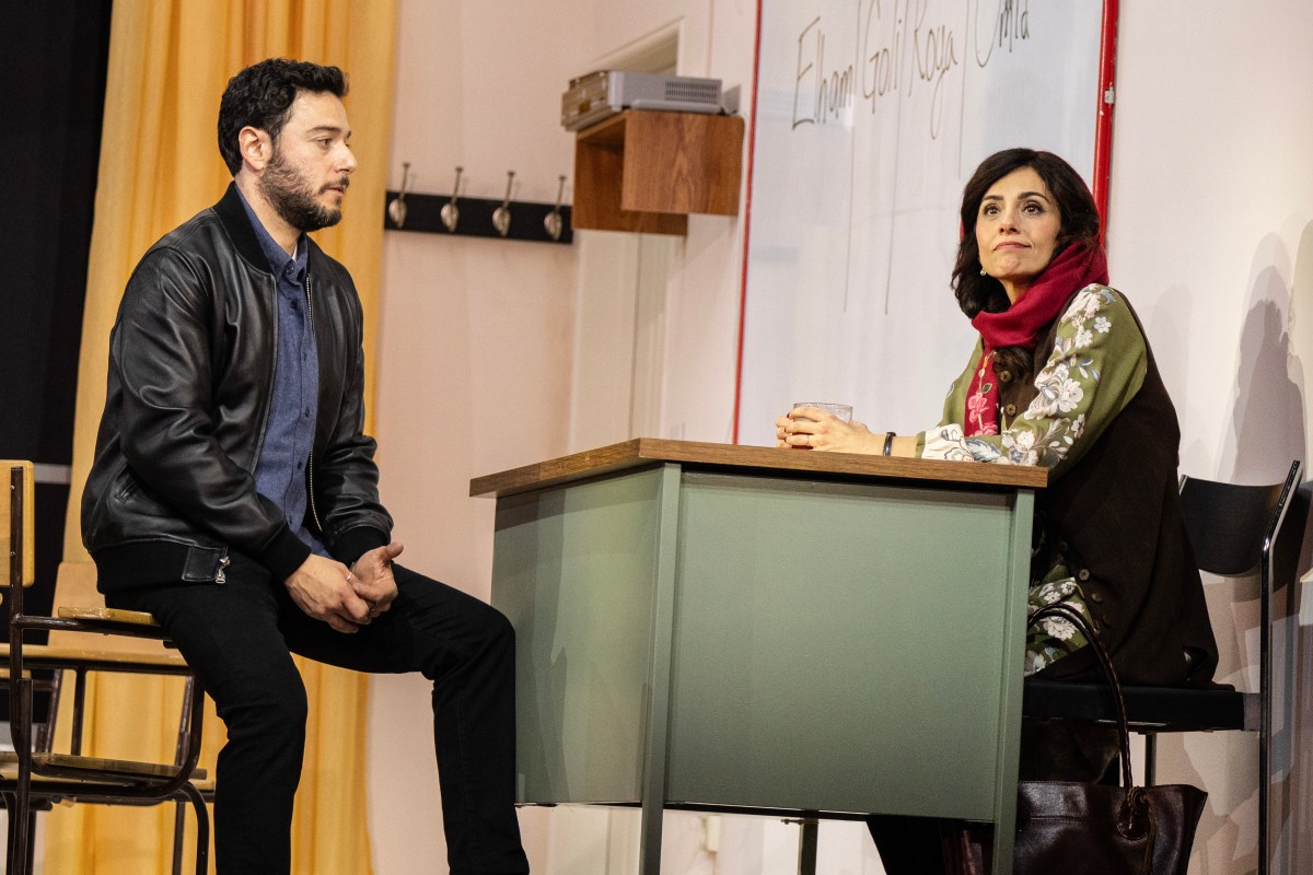 Hadi Tabbal (Omid) and Marjan Neshat (Marjan) in Roundabout Theatre Company’s Broadway premiere production of “English."