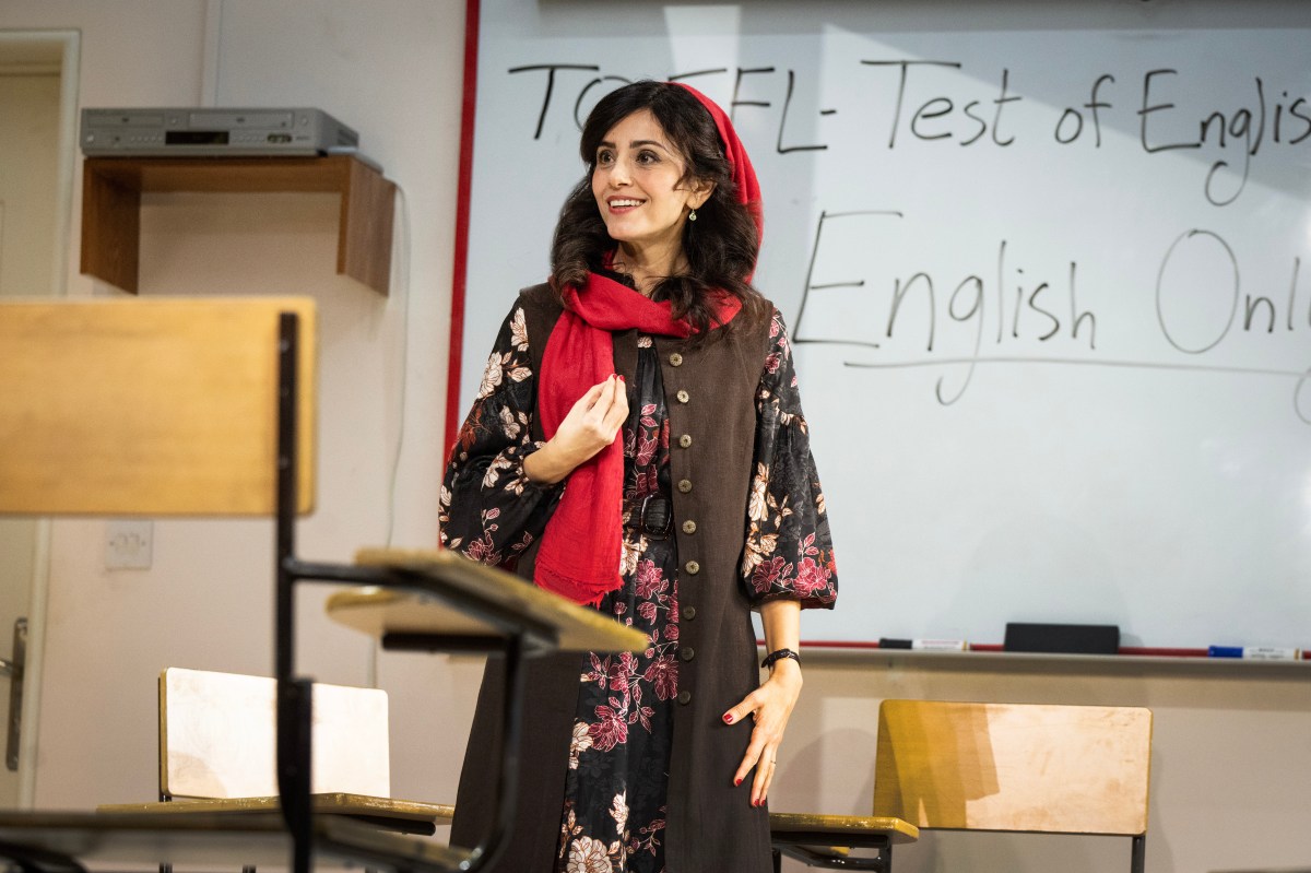 Marjan Neshat (Marjan) in Roundabout Theatre Company’s Broadway premiere production of “English.”