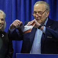 Senator Chuck Schumer tears up photo illustrating SALT cap