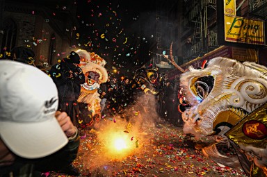 Chinatown Midnight Madness firecrackers for Lunar New Year