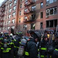 Firefighters battle Brooklyn apartment fire