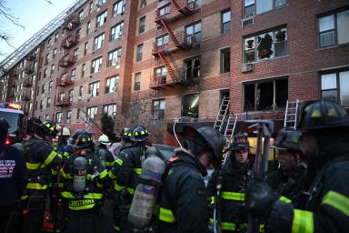 Firefighters battle Brooklyn apartment fire