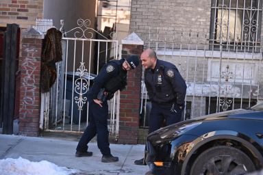 Police at scene where Brooklyn man was shot