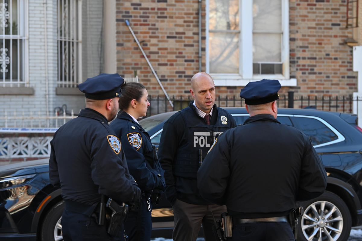 Police at scene where Brooklyn man was shot