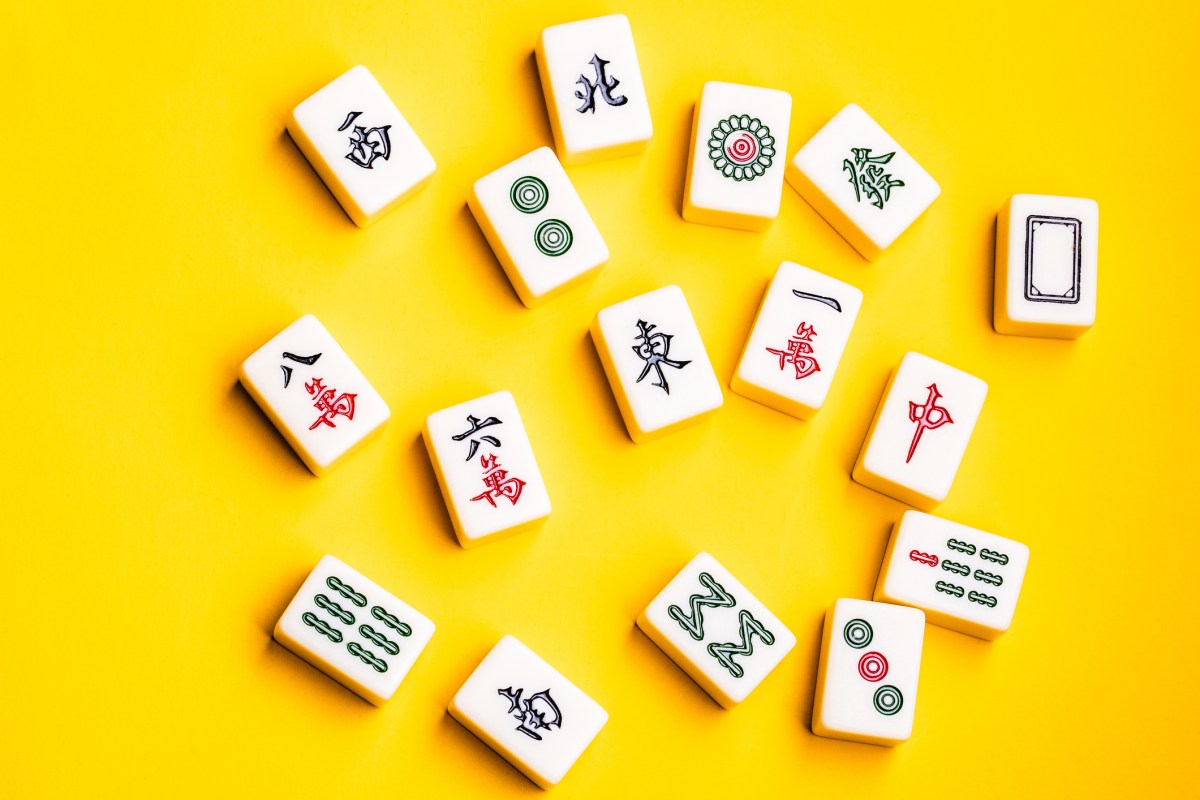 Creative Chinese mahjong still life photo