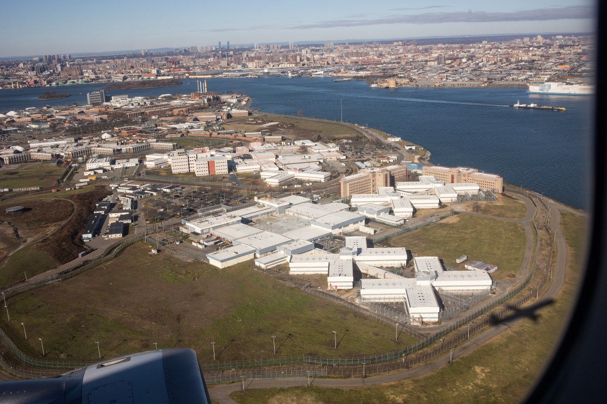 Aerial photo of Rikers Island