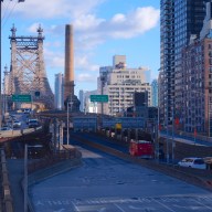 Ed Koch-Queensboro Bridge traffic light during congestion pricing