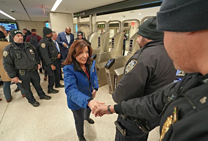 Hochul credits the decrease to the new anti-fare evasion tactics.