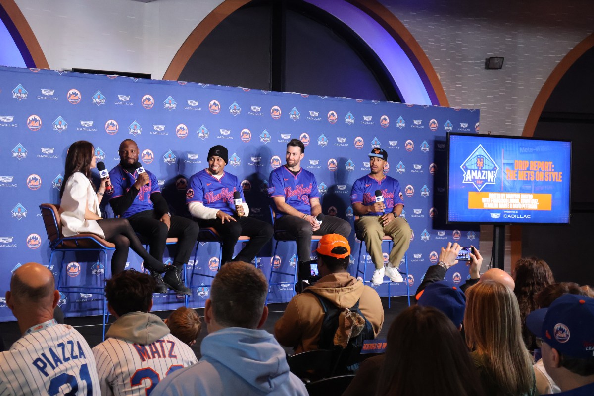 a panel with mets players