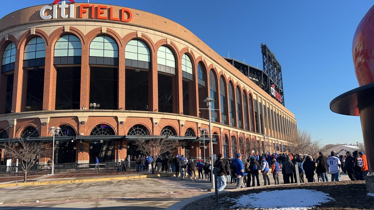 Fans lined up outside Citi Field to take part in Amazin' Day.