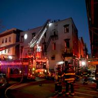 FDNY at scene of Brooklyn three-alarm fire