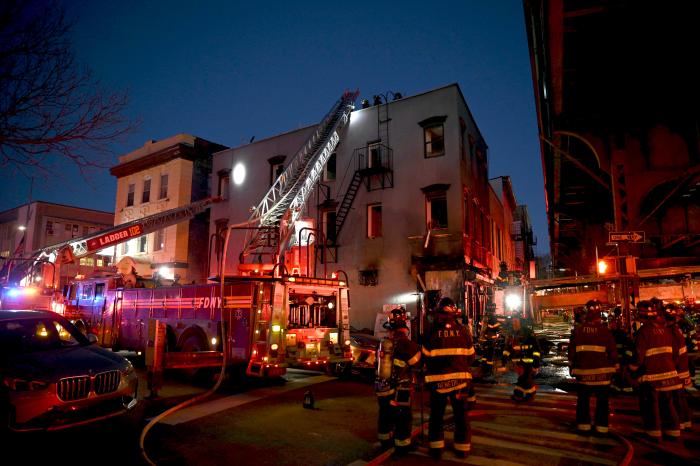 FDNY at scene of Brooklyn three-alarm fire