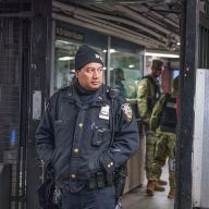 NYPD officer in subway system