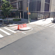 Intersection in the Upper East Side in daytime