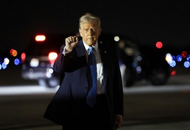 President Trump raising his fist