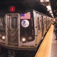 W train in Manhattan