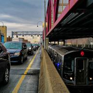 Congestion pricing toll gantries Williamsburg Bridge