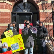 Rally cries! Disgruntled advocates call out careless landlord, Shea Sigal.