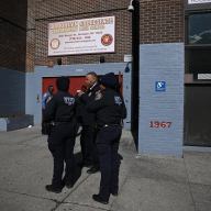 Cops outside Brooklyn school where teen was found shot