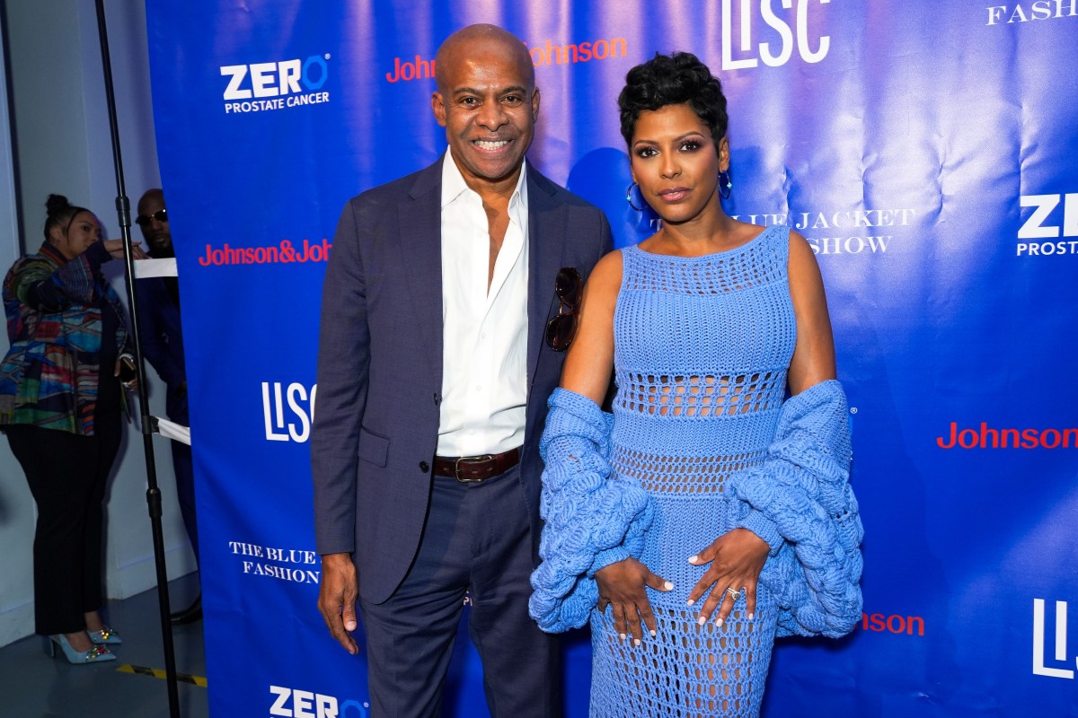 Frederick Anderson and Tamron Hall at the Blue Jacket Fashion Show