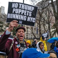 Protesters claim Mayor Adams is a puppet to Trump