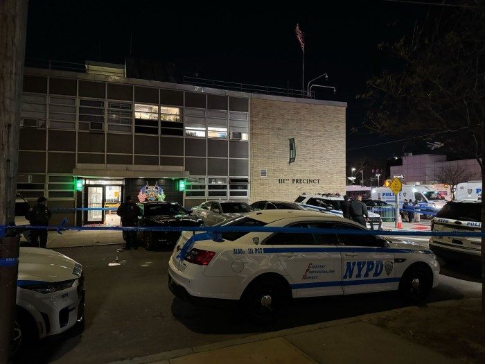 Scene of Queens police shooting at precinct