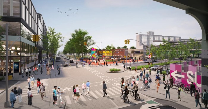 Rendering of Brooklyn green jobs plan for Broadway Junction