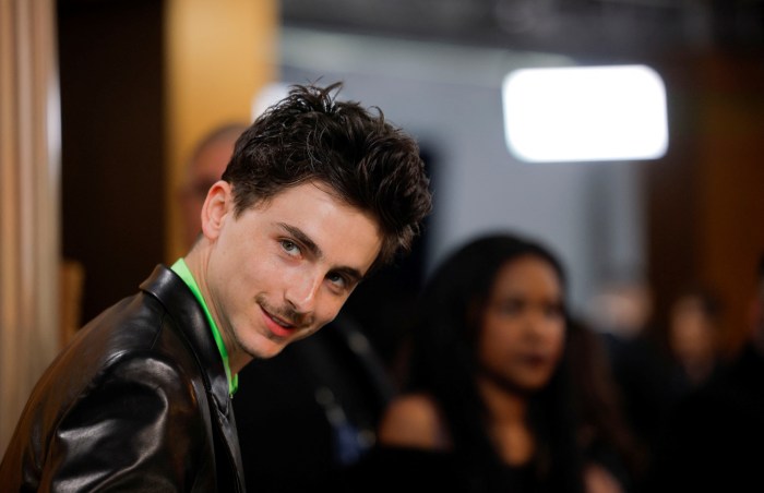 Timothee Chalamet attends the 31st Screen Actors Guild Awards, in Los Angeles, California, U.S., February 23, 2025. REUTERS/Mike Blake