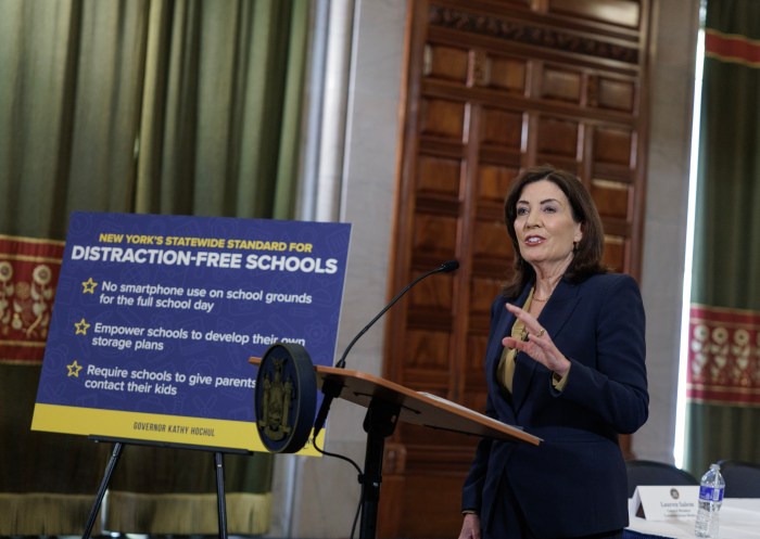 Governor Kathy Hochul gathered a Youth Mental Health Roundtable to announce a 'distraction-free schools' proposal.