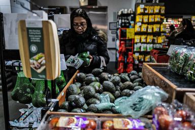 Shopping for groceries in Manhattan on March 4, 2025.