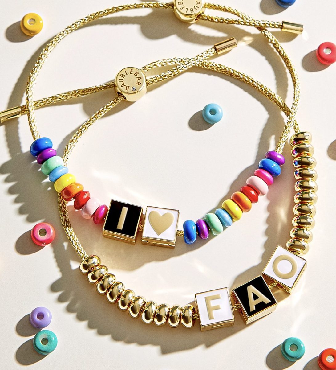 An example of a custom bracelet at the Minibar by Baublebar.