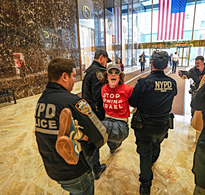 Pro-Palestine protesters were arrested after occupying Trump Tower on March 13.