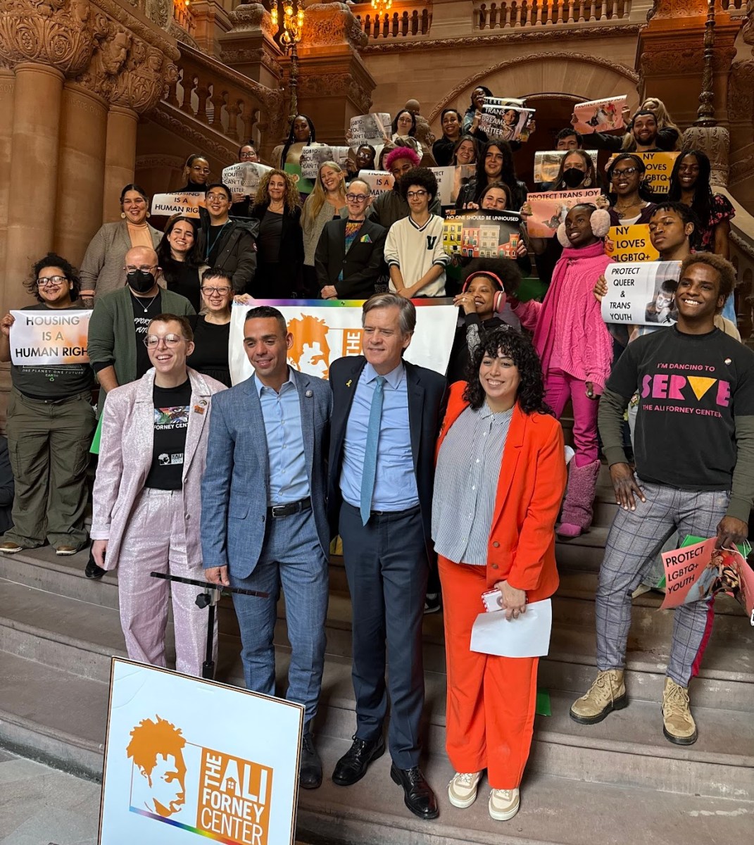 NYC LGBTQ+ members rally in Albany to protect civil rights in Trump era