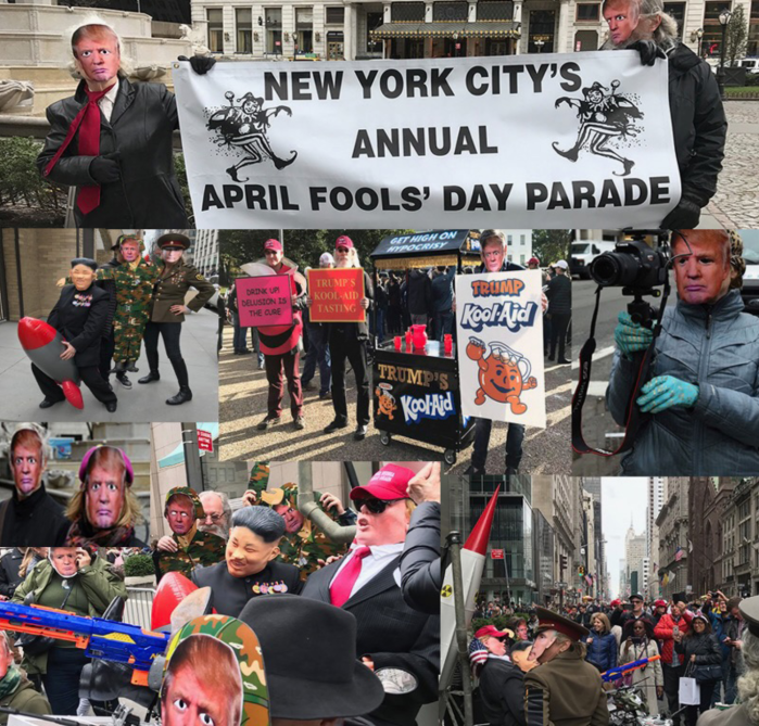 New York jokesters prepare for the 40th annual April Fools' Day Parade, a comical event known for its love of poking fun at those in power.