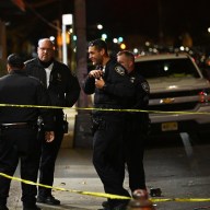 Brooklyn police at scene where man was shot