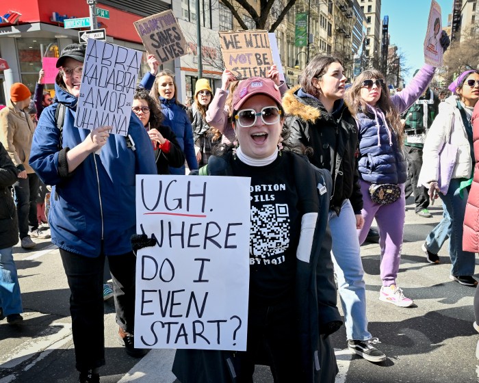 International Women's Day March in Lower Manhattan