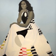 Amy Sherald portrait of Michelle Obama