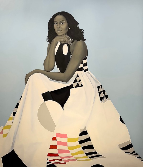 Amy Sherald portrait of Michelle Obama