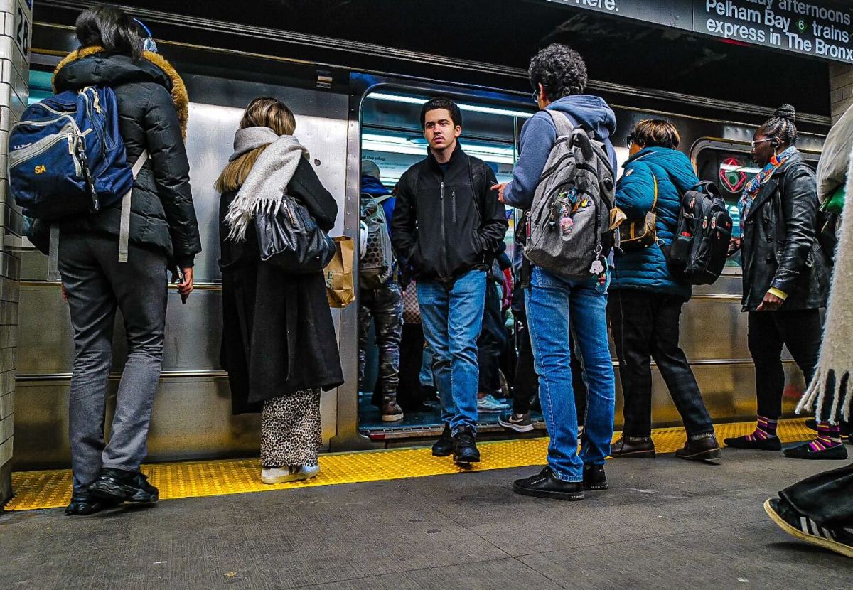 New Yorkers in the subways