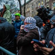 Columbia University student demonstrators