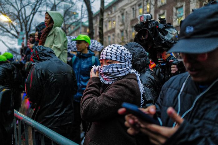 Columbia University student demonstrators